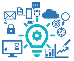 マインドマップのイラスト(ビジネス)