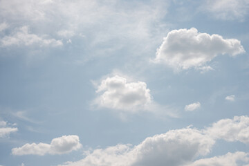 serene clouds on a blue sky in summer