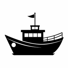 Boat Black silhouette