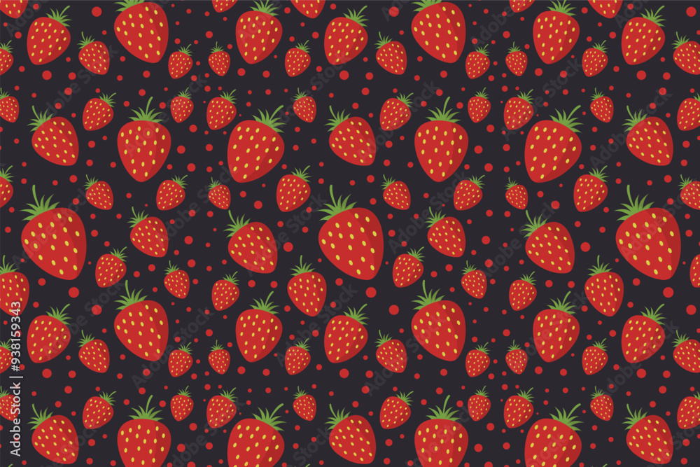 Canvas Prints strawberry pattern