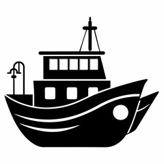 Boat Black silhouette