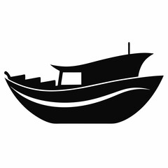 Boat Black silhouette