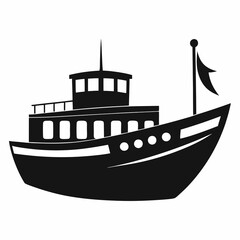 Boat Black silhouette