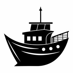 Boat Black silhouette