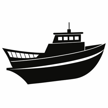 recommend clip art: Boat Black silhouette