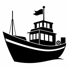 Boat Black silhouette