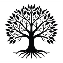 Obraz premium Minimalist Tree of Life Silhouette 