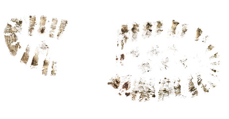 Dirty footprint from shoes.