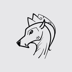 horse head illustration design 528