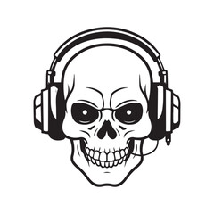 Vintage style skull illustration