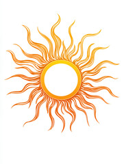 Naklejka premium Illustration of a sun ,vector 