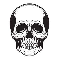 Vintage style skull illustration