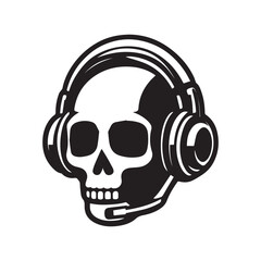 Vintage style skull illustration