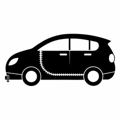 Zip Car Black silhouette