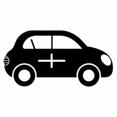 Zip Car Black silhouette