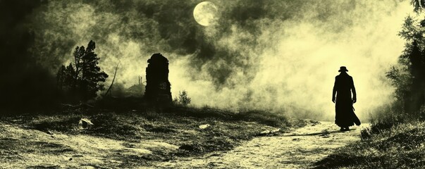 Haunted nature safari with eerie sounds and ghostly creatures