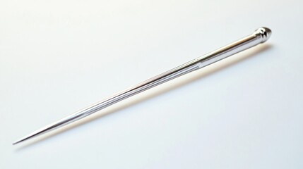 Simple Silver Torah Pointer (Yad) on a Clean White Background