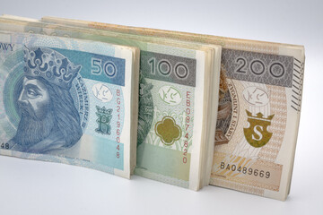 Banknoty Polskie, złotówki.