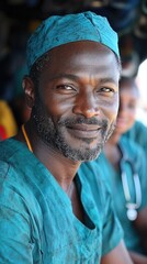 Medical team with doctor in foreground