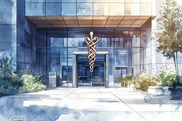 Serpent and Staff Caduceus Medical Symbol Various Hermeticism, Greek Mythology Religion Spiritual Symbol