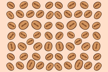 Simple patern soybean seeds illustration vector background.
