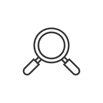 recommend clip art: Black and white line art depiction of a magnifying glass