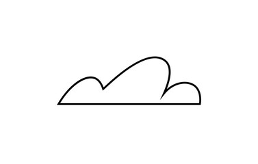 Minimalist cloud icon symbolizing cloud computing, data storage, or digital services. Simple vector suitable for technology, IT infrastructure, and online services illustrations.