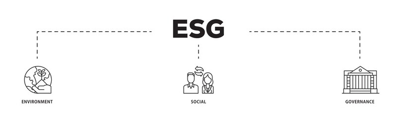 ESG icon infographic illustration concept with icon of  investment screen ing icon png and easy to edit 