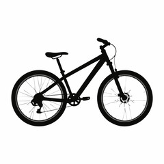 Obraz premium Mountain bike Black silhouette