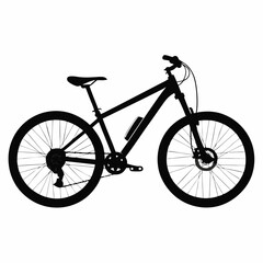 Mountain bike Black silhouette