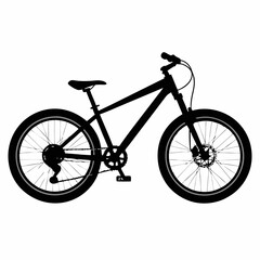 Fototapeta premium Mountain bike Black silhouette