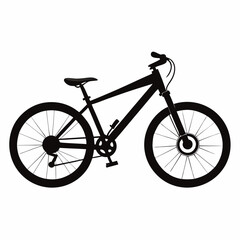 Obraz premium Mountain bike Black silhouette