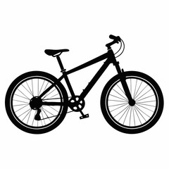 Fototapeta premium Mountain bike Black silhouette