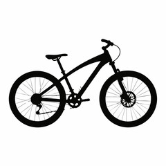 Mountain bike Black silhouette