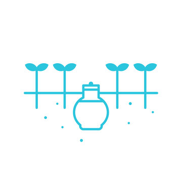 Historical Olla Watering irrigation System pot icon. Isolated on white background.