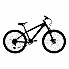 Obraz premium Mountain bike Black silhouette