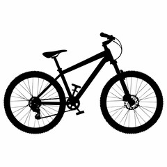 Fototapeta premium Mountain bike Black silhouette