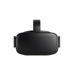 Obraz premium A sleek black virtual reality headset, ideal for immersive gaming and entertainment experiences in modern technology. transparent background