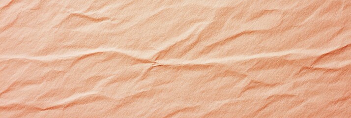 Textured and crumpled peach-colored paper background for creative and artistic applications