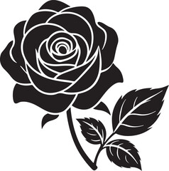 rose vector art illustration with a white background