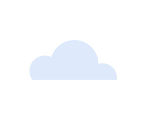 A minimalistic cloud icon, perfect for depicting themes of online storage, digital data services, or cloud computing in a simple and clear illustration style.