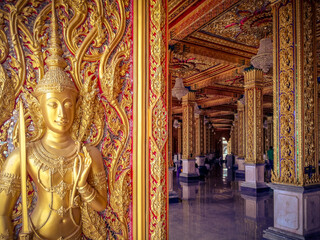 Fototapeta premium Wat thasung chantaram,is famous temple in Uthai Thani,Thailand