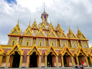 Naklejka premium Wat thasung chantaram,is famous temple in Uthai Thani,Thailand