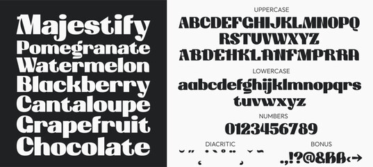 Elegant alphabetic font. Sans. Minimalistic modern urban fonts for logos, brands, etc. High-quality typographic font in upper and lower case, with numbers and diacritics. Vector illustration