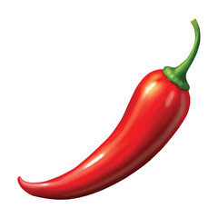 3d vector red hot chilli design