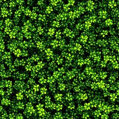 A seamless pattern background featuring a cartoony solid green design with tiny leaves.
