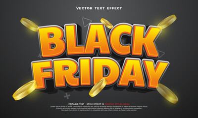 Black friday special offer text effect 3d style