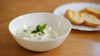 Tzatziki salad in bowl