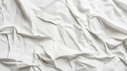 Obraz premium Crumpled white fabric with soft folds and shadows photographed in natural light
