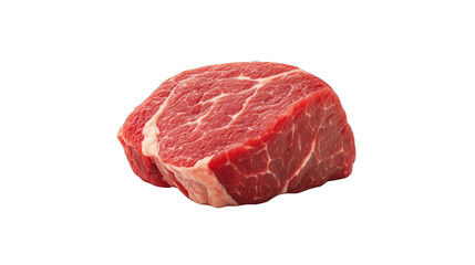 Fototapeta premium Fresh, high-quality beef cut ideal for grilling or roasting, showcasing rich marbling and vibrant color for delicious meals. transparent background